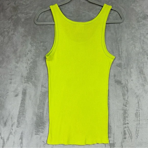 Roxy Y2K Ribbed Graphic Print Tank Top Floral Sz L Green - Picture 3 of 5